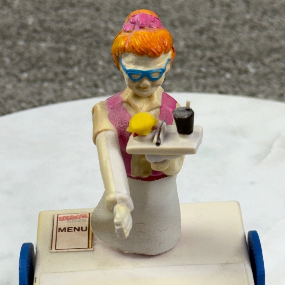 Zelda's Diner Toothpick‎ Dispenser Waitress Figure Multicolor Retro Novelty Toy